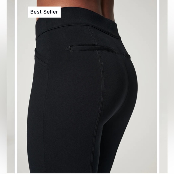 Spanx The Perfect Pant Ankle Back Seam Skinny Classic Black Size M - Picture 3 of 16